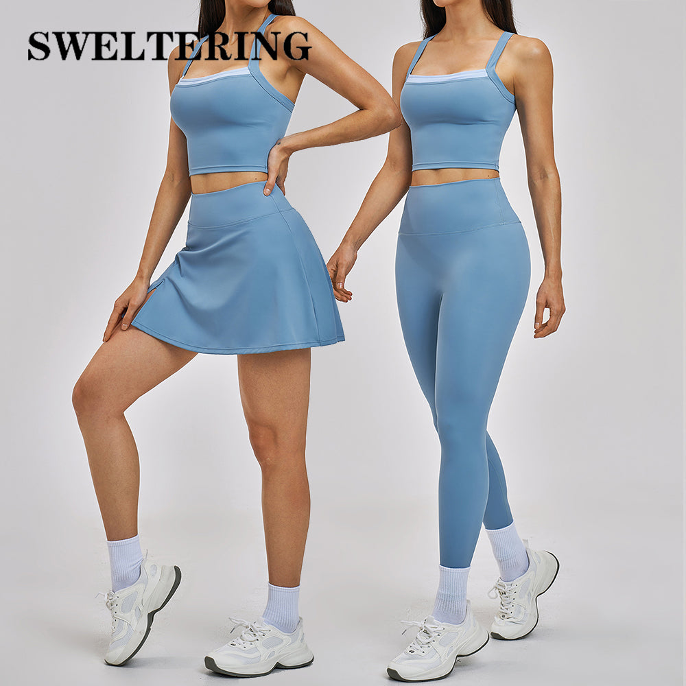 Pro-Flex Seamless Fitness Set - 2 Piece Ribbed Yoga Kit