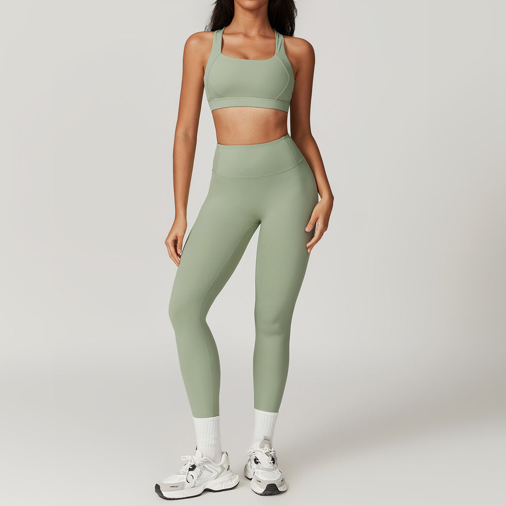 Pro-Sculpt Ribbed Seamless Fitness Set - 2 Piece Yoga Kit