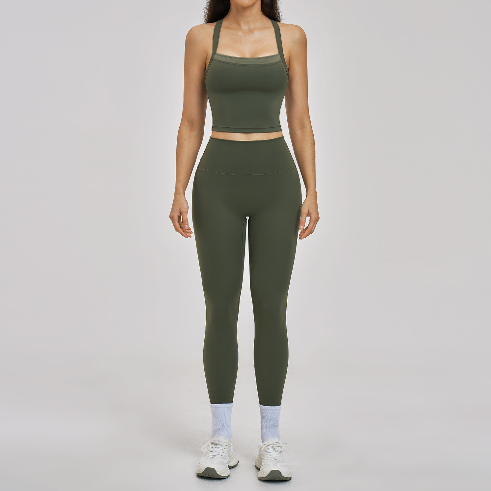 Pro-Flex Seamless Fitness Set - 2 Piece Ribbed Yoga Kit