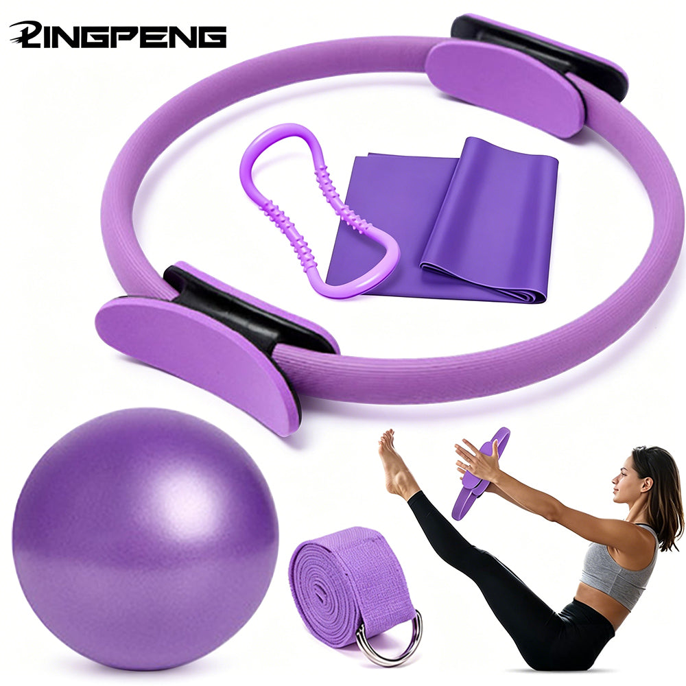 Ultimate 5-in-1 Pilates & Yoga Toning Kit - Home Gym Ring & Ball