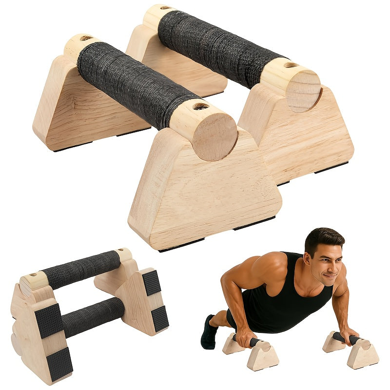 Pro-Gym Eco Wooden Parallettes - Premium Push-Up Bars