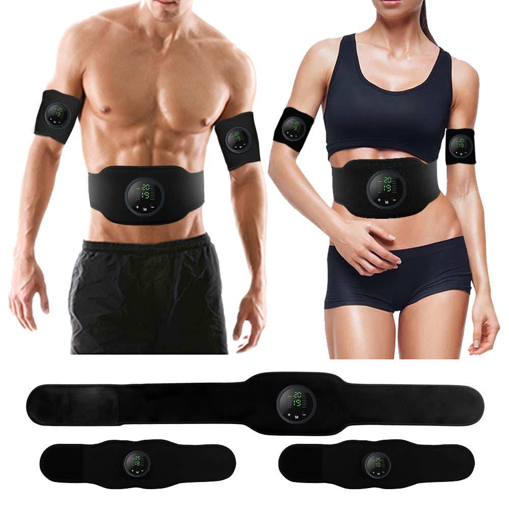 Ultimate 3-in-1 EMS Muscle Stimulator Kit - No-Gel Abs Belt