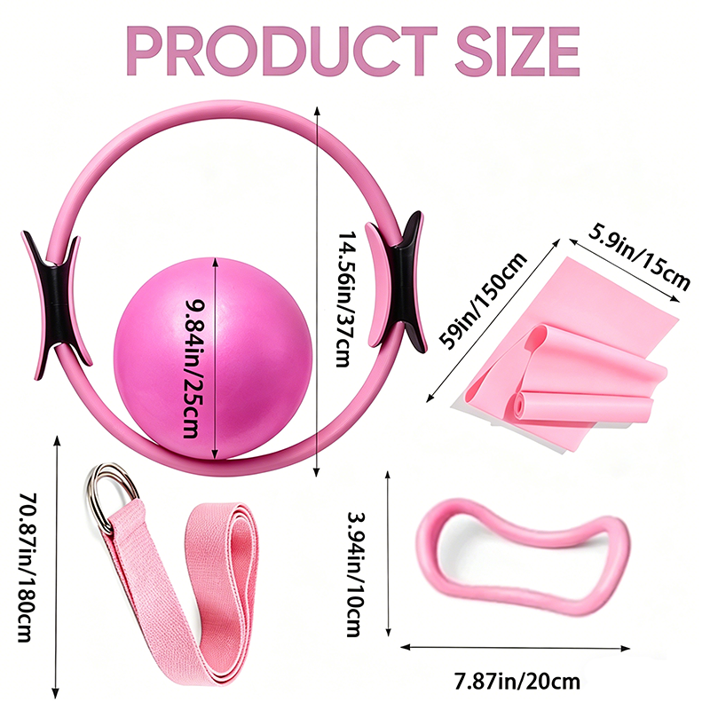 Ultimate 5-in-1 Pilates & Yoga Toning Kit - Home Gym Ring & Ball