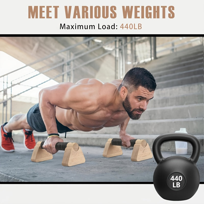 Pro-Gym Eco Wooden Parallettes - Premium Push-Up Bars