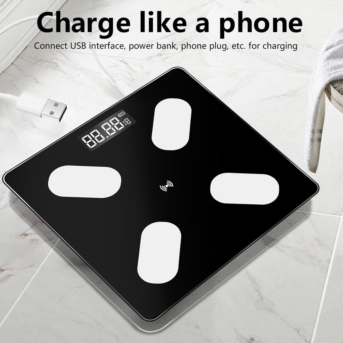 Pro-Analyze Rechargeable Smart Body Fat Scale