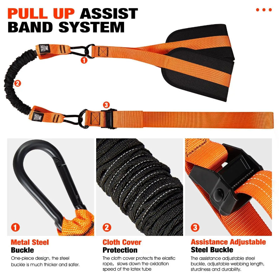 Pro Pull-Up Assistance Band System - Adjustable Bar Trainer