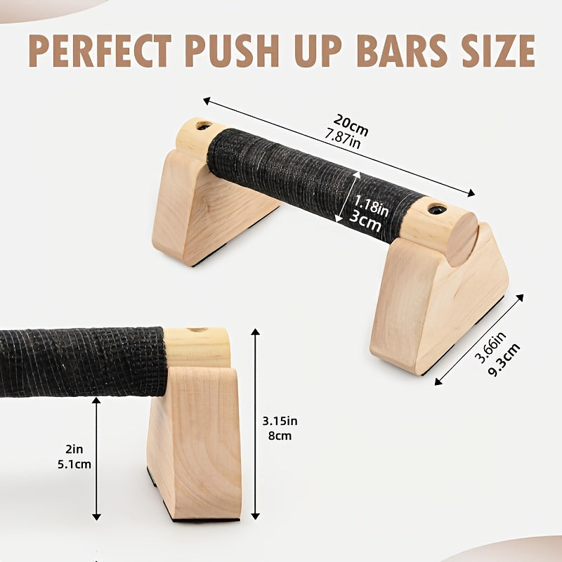 Pro-Gym Eco Wooden Parallettes - Premium Push-Up Bars