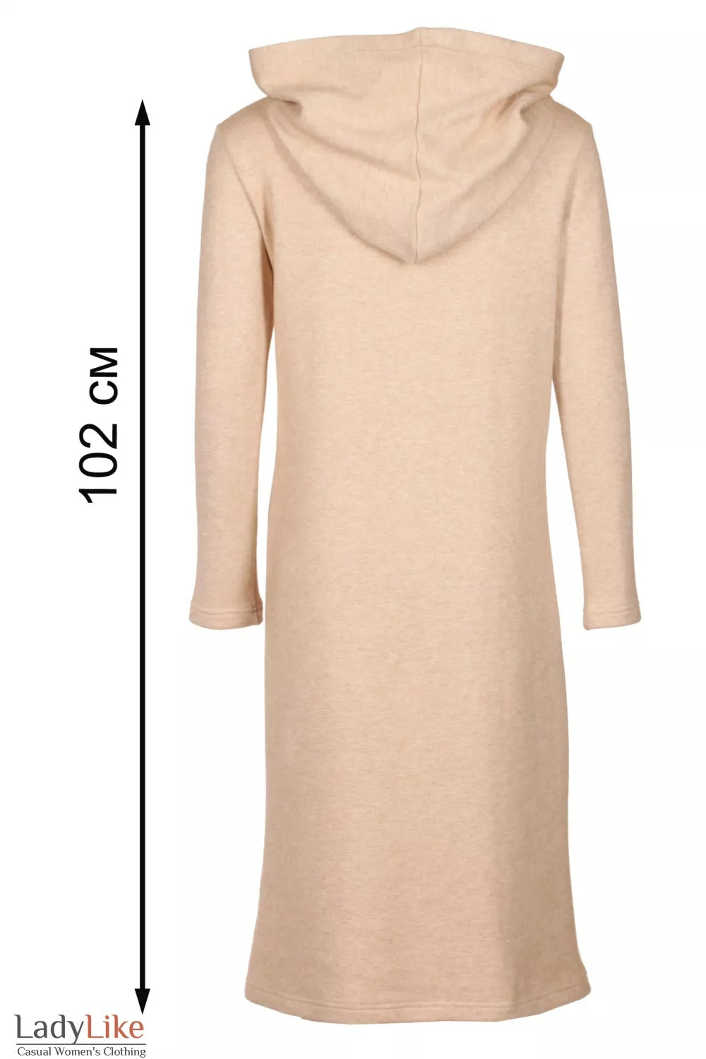 Beige Woven Hoodie Dress: Style and Comfort Combined