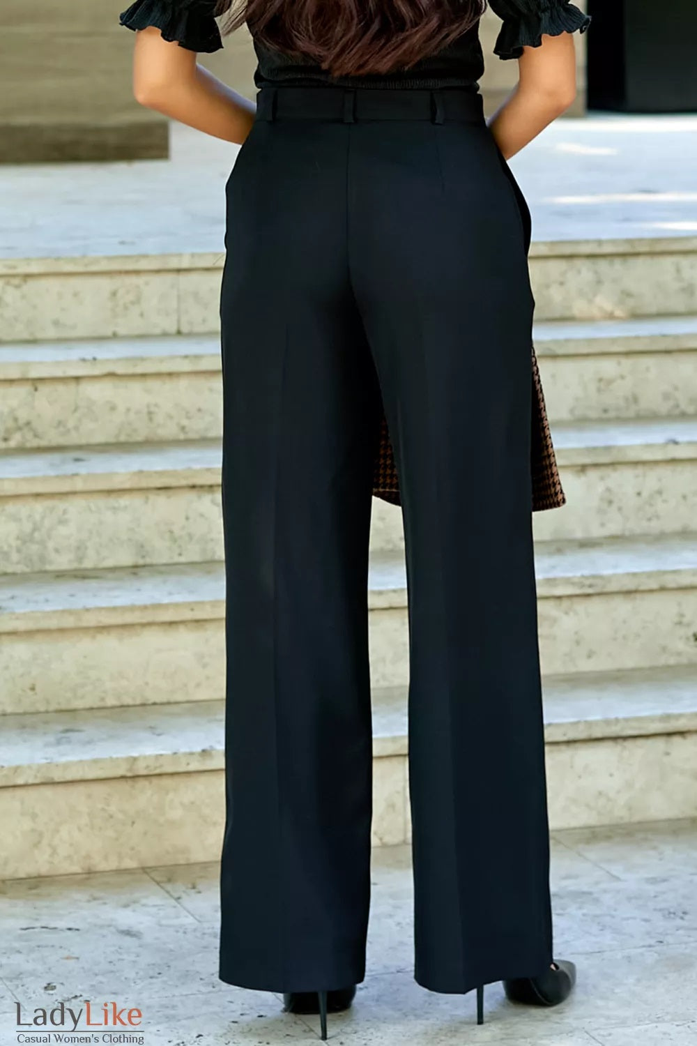 Premium High-Waisted Wide-Leg Trousers - Classic Tailored Straight Pants with Creases
