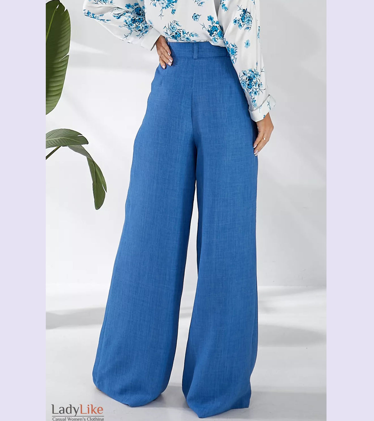 Premium Pure Linen Palazzo Pants - High-Waisted Wide-Leg Tailored Summer Trousers