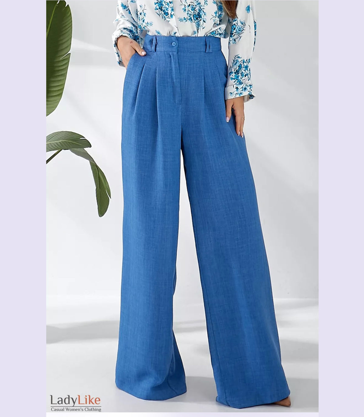 Premium Pure Linen Palazzo Pants - High-Waisted Wide-Leg Tailored Summer Trousers