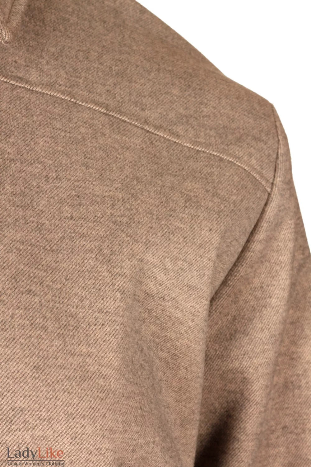 LadyLike Beige Wool-Blend Bomber & Mini Skirt Set