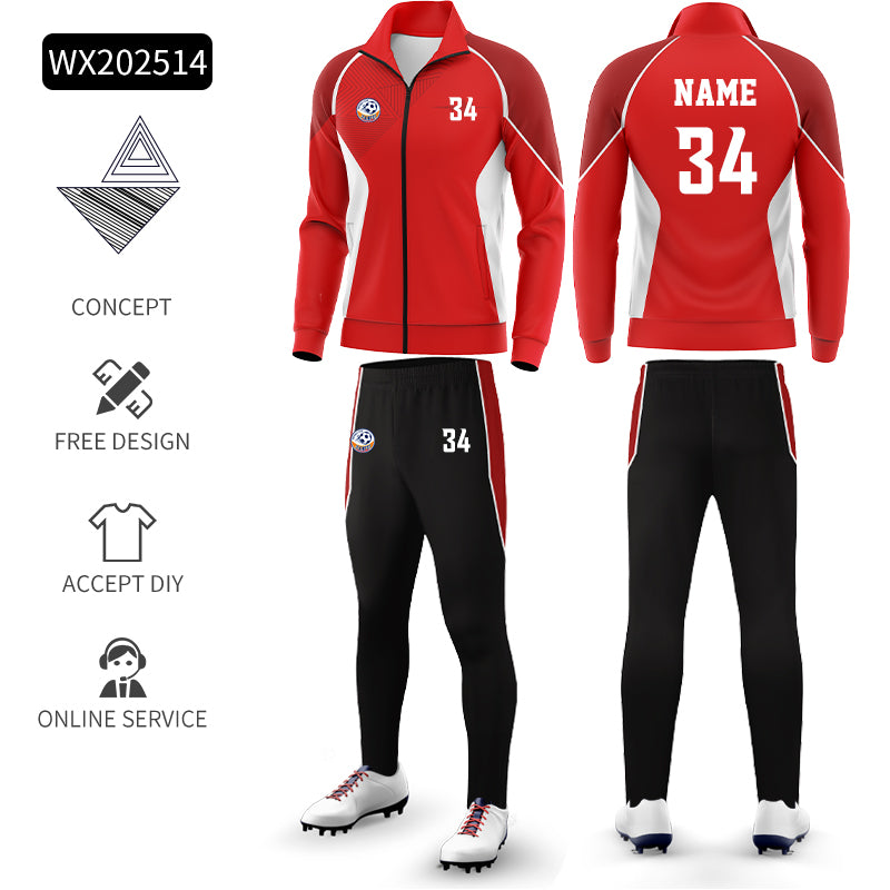 CRKE Pro Club Men's Soccer Tracksuit - Athletic Zip Kit