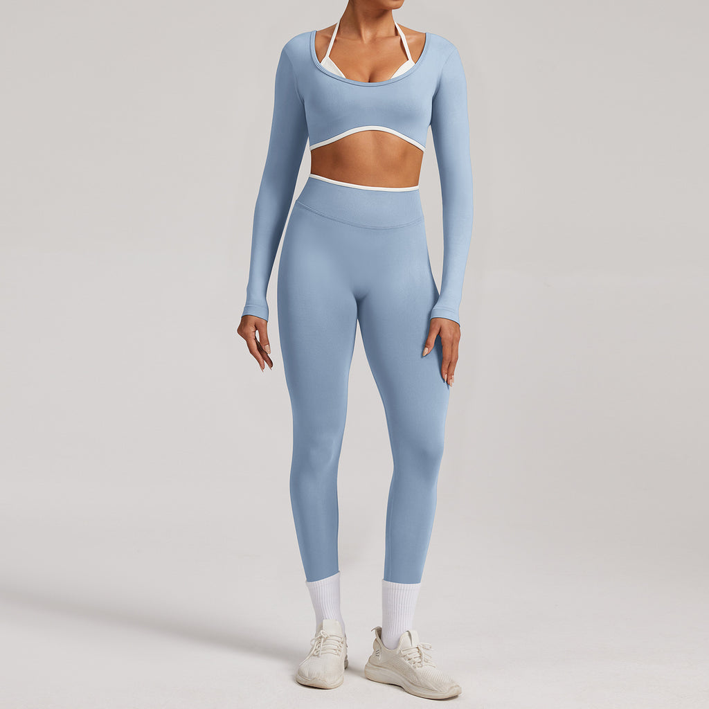 Pro-Ribbed Seamless Fitness Set - 2 Piece Gym Kit