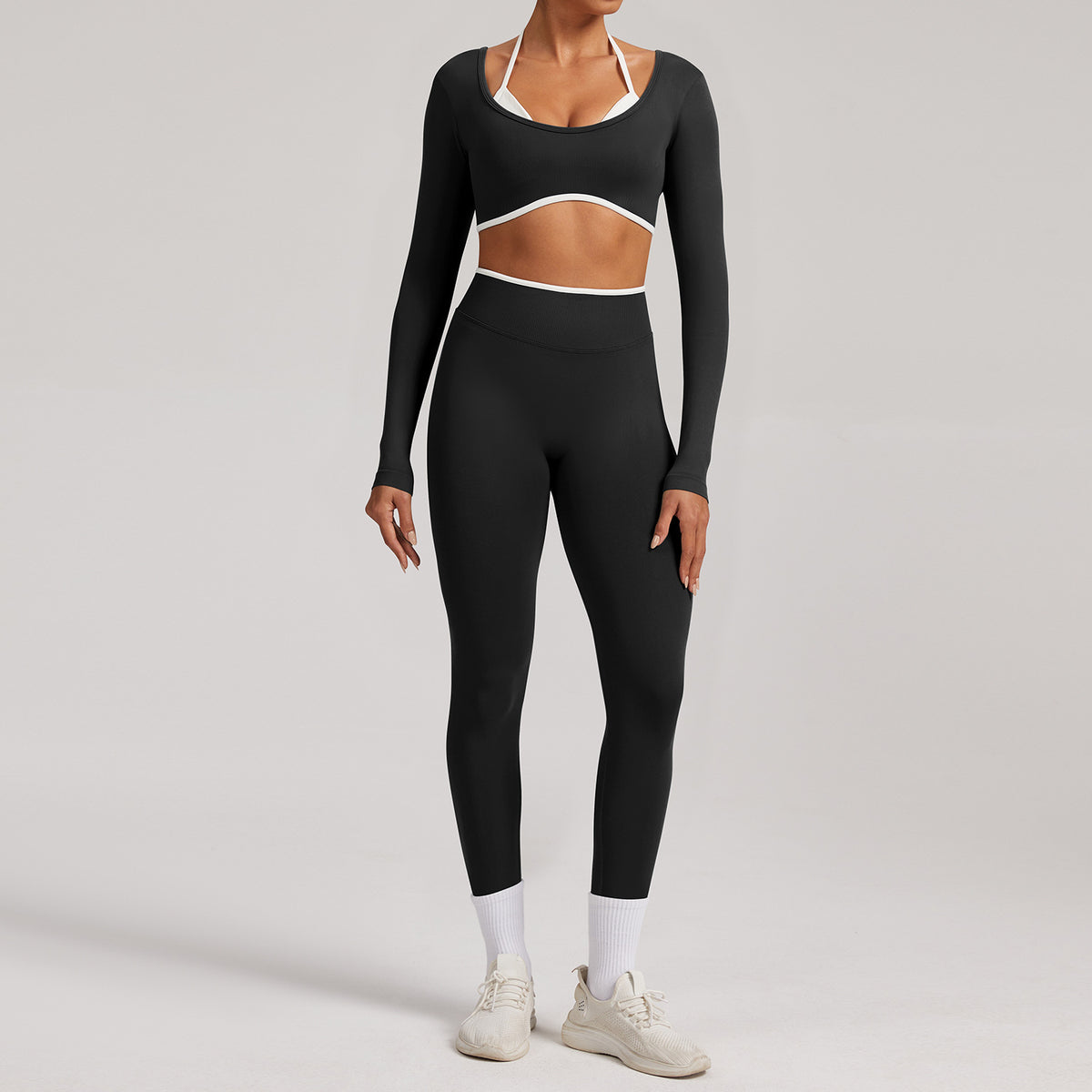 Pro-Ribbed Seamless Fitness Set - 2 Piece Gym Kit