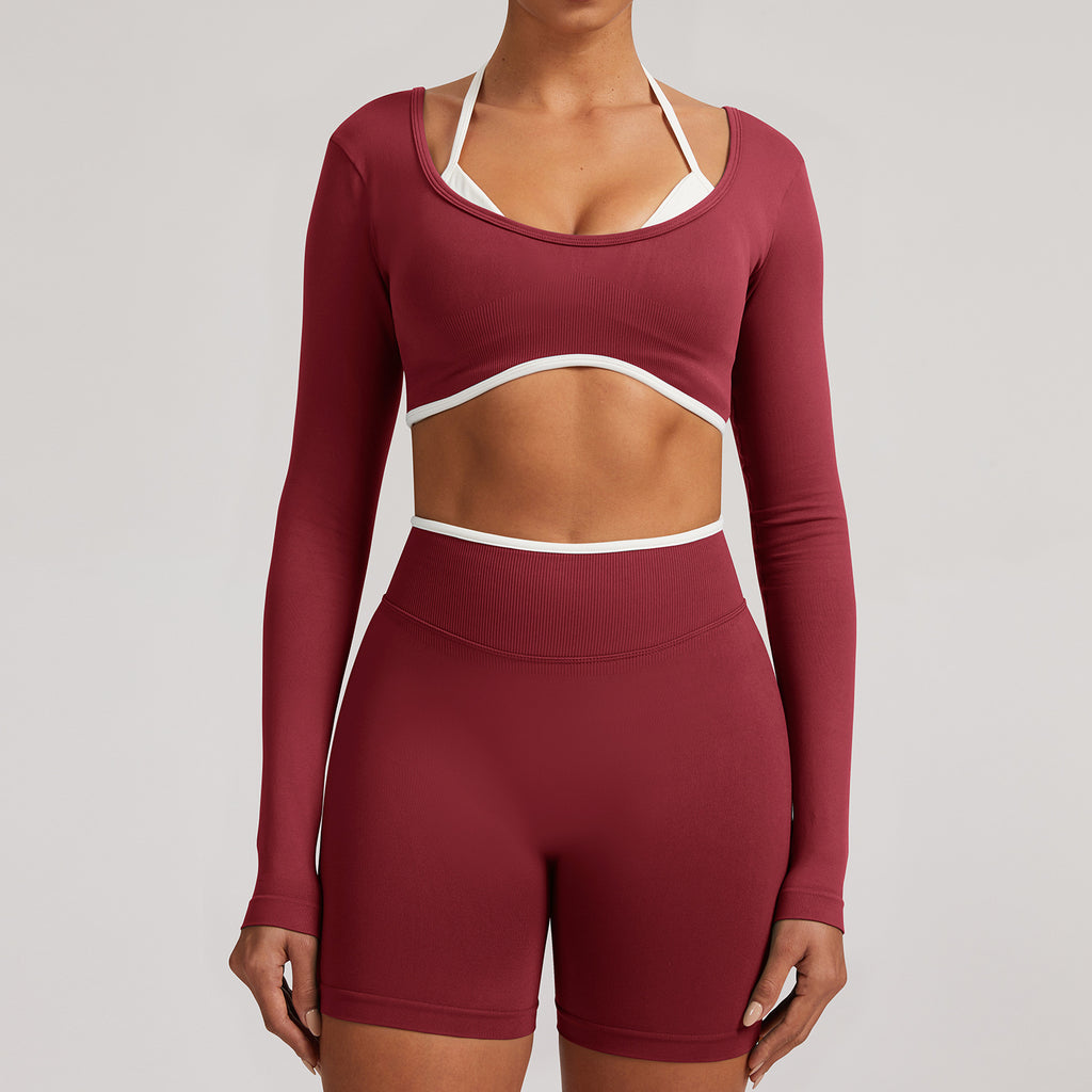 Pro-Ribbed Seamless Fitness Set - 2 Piece Gym Kit