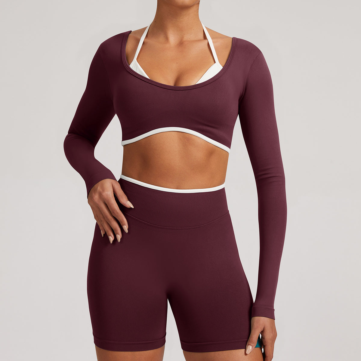 Pro-Ribbed Seamless Fitness Set - 2 Piece Gym Kit