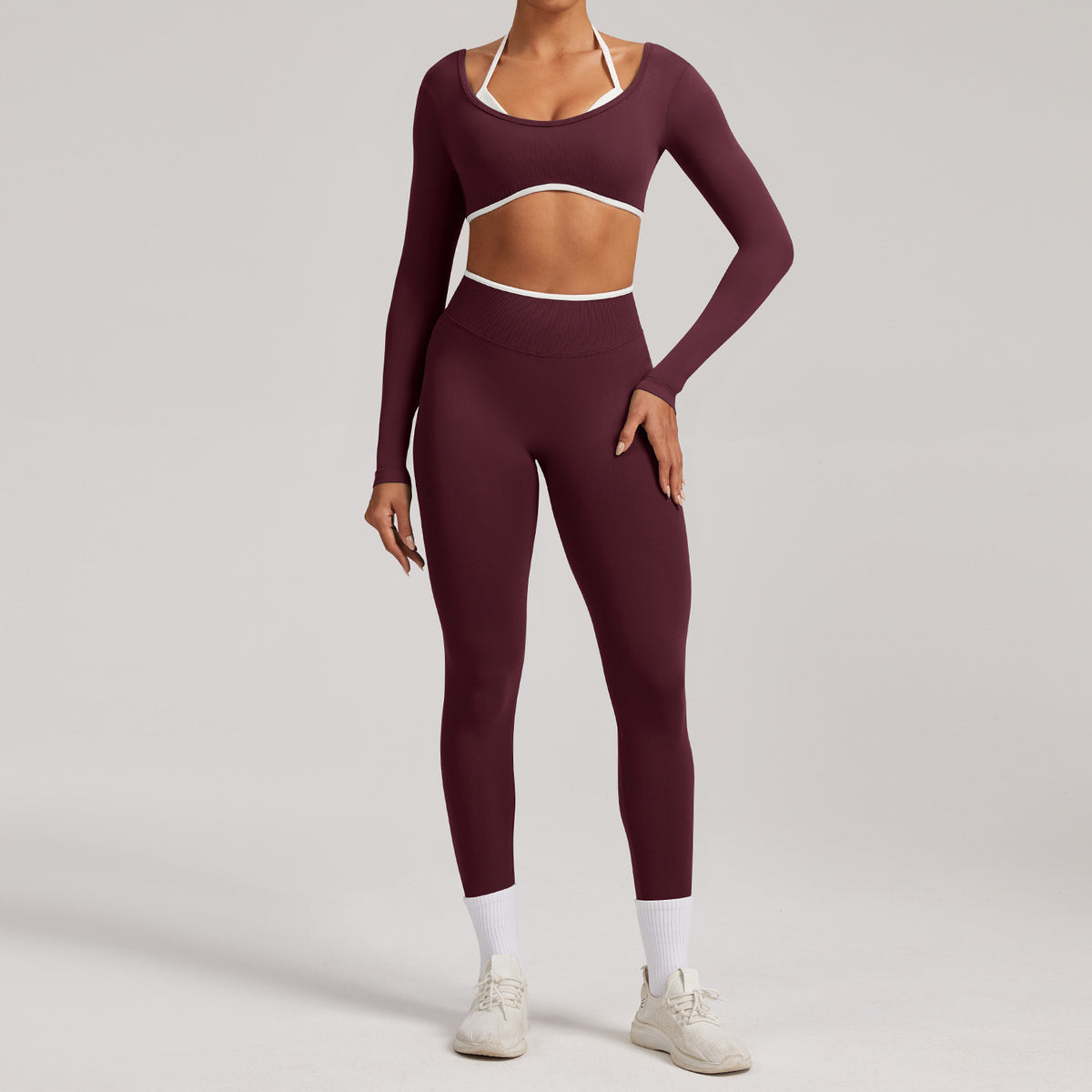 Pro-Ribbed Seamless Fitness Set - 2 Piece Gym Kit