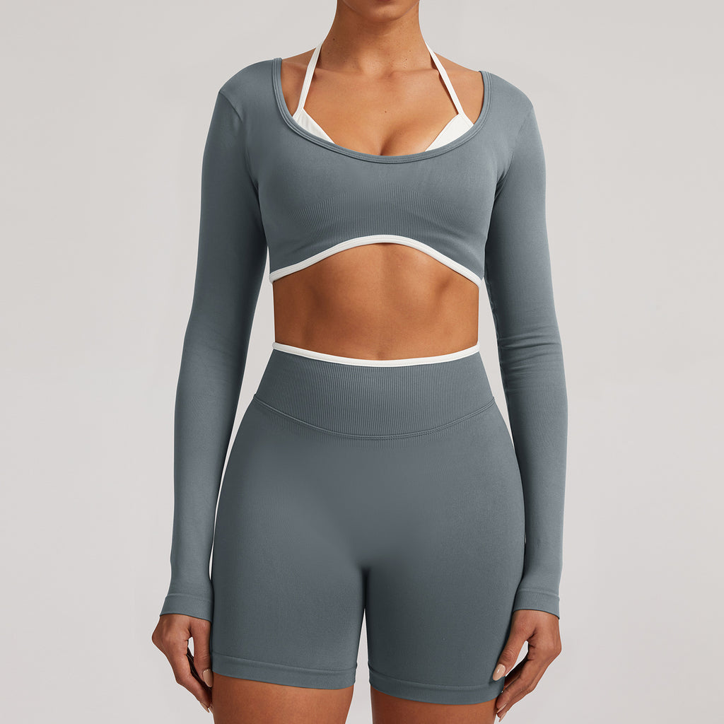 Pro-Ribbed Seamless 2-Piece Fitness Set