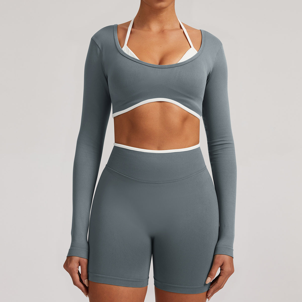 Pro-Ribbed Seamless 2-Piece Fitness Set