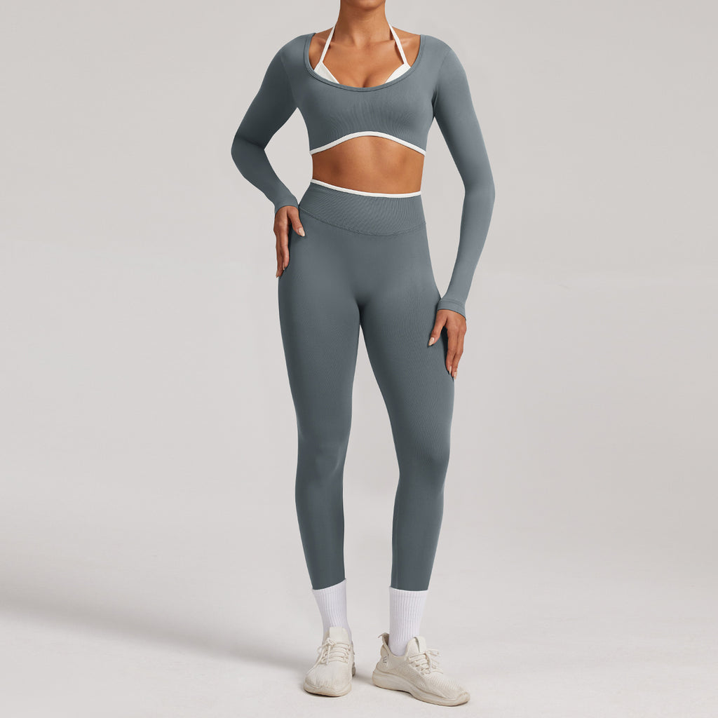 Pro-Ribbed Seamless 2-Piece Fitness Set