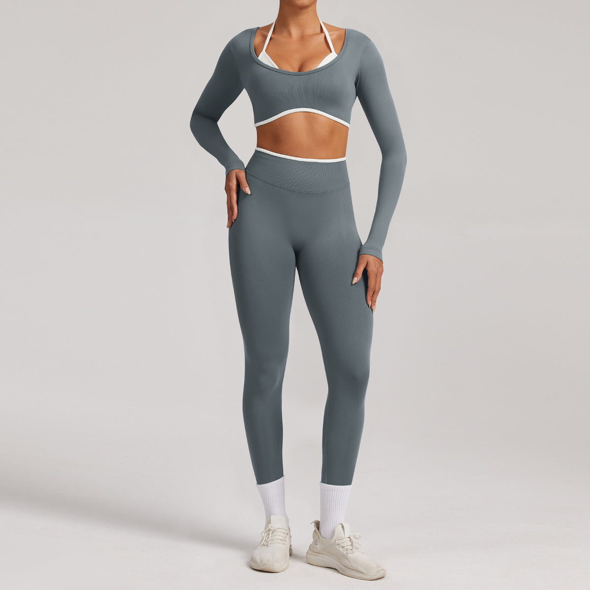 Pro-Ribbed Seamless 2-Piece Fitness Set