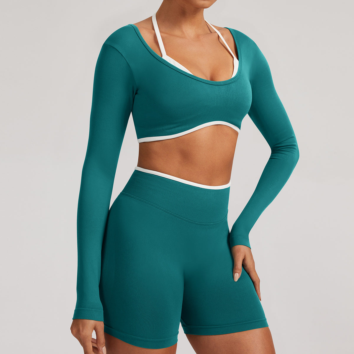 Pro-Ribbed Seamless 2-Piece Fitness Set