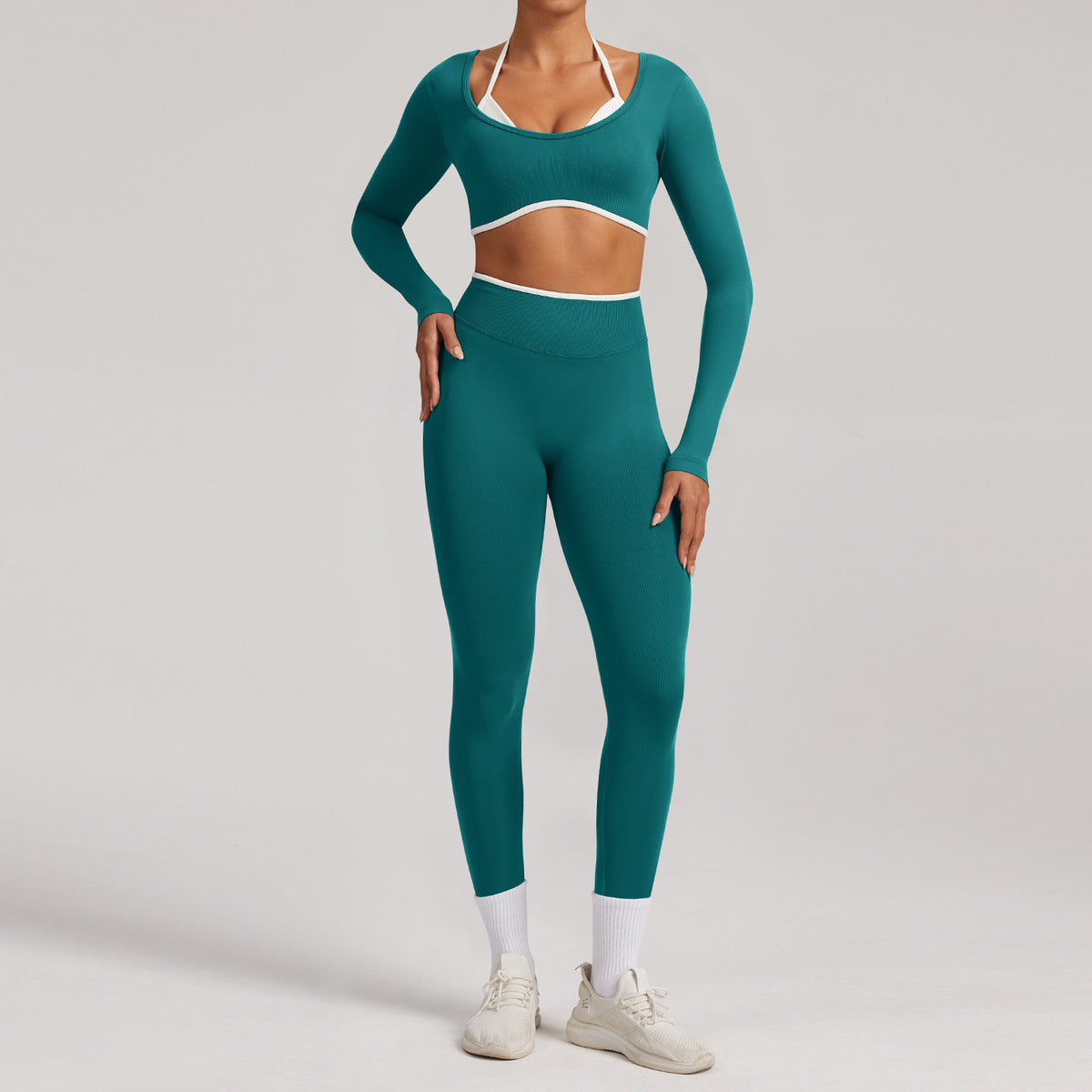 Pro-Ribbed Seamless 2-Piece Fitness Set