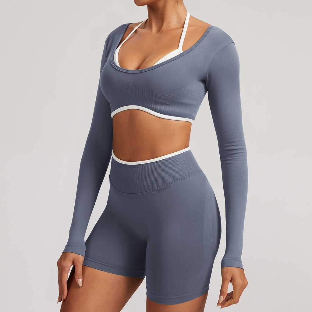 Pro-Ribbed Seamless 2-Piece Fitness Set