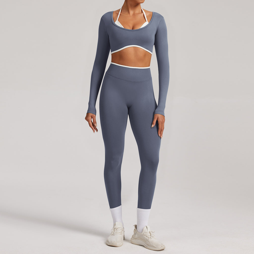 Pro-Ribbed Seamless 2-Piece Fitness Set