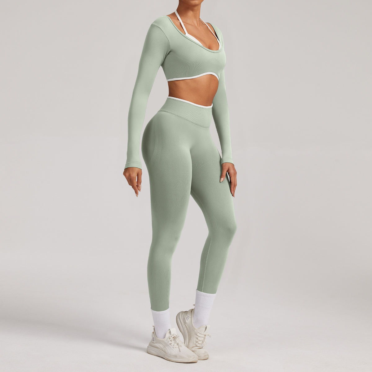 Pro-Ribbed Seamless Fitness Set - 2 Piece Gym Kit