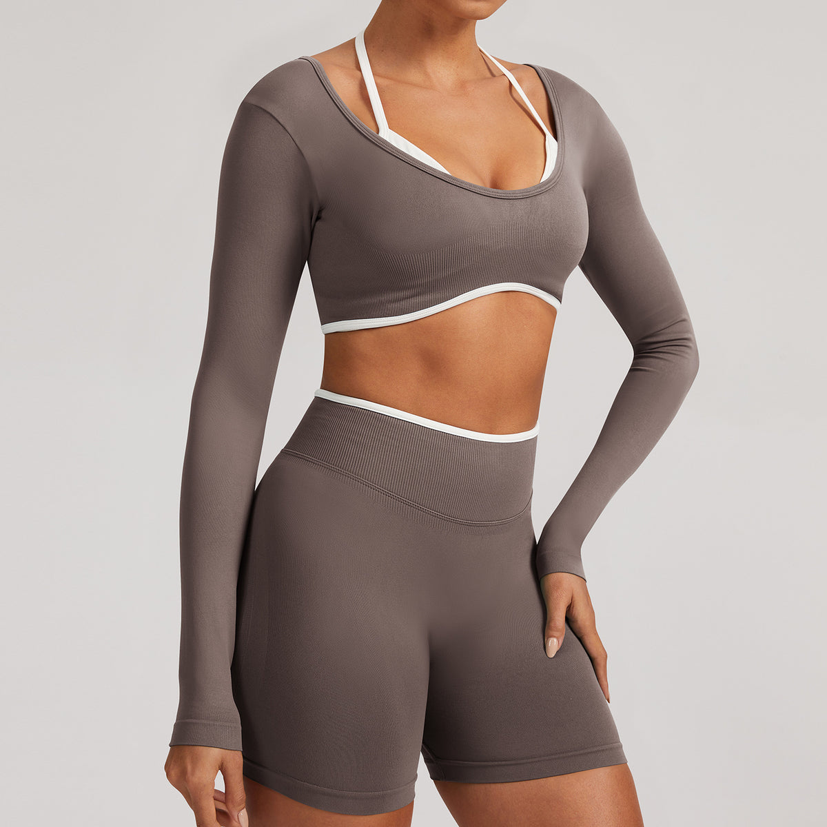 Pro-Ribbed Seamless Fitness Set - 2 Piece Gym Kit