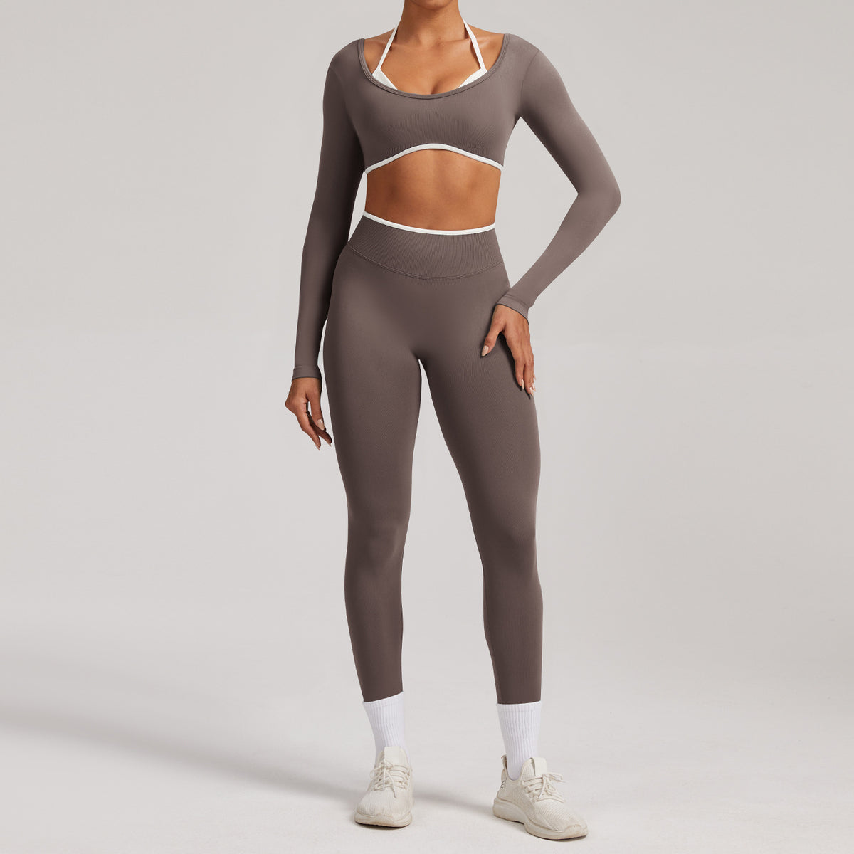 Pro-Ribbed Seamless Fitness Set - 2 Piece Gym Kit
