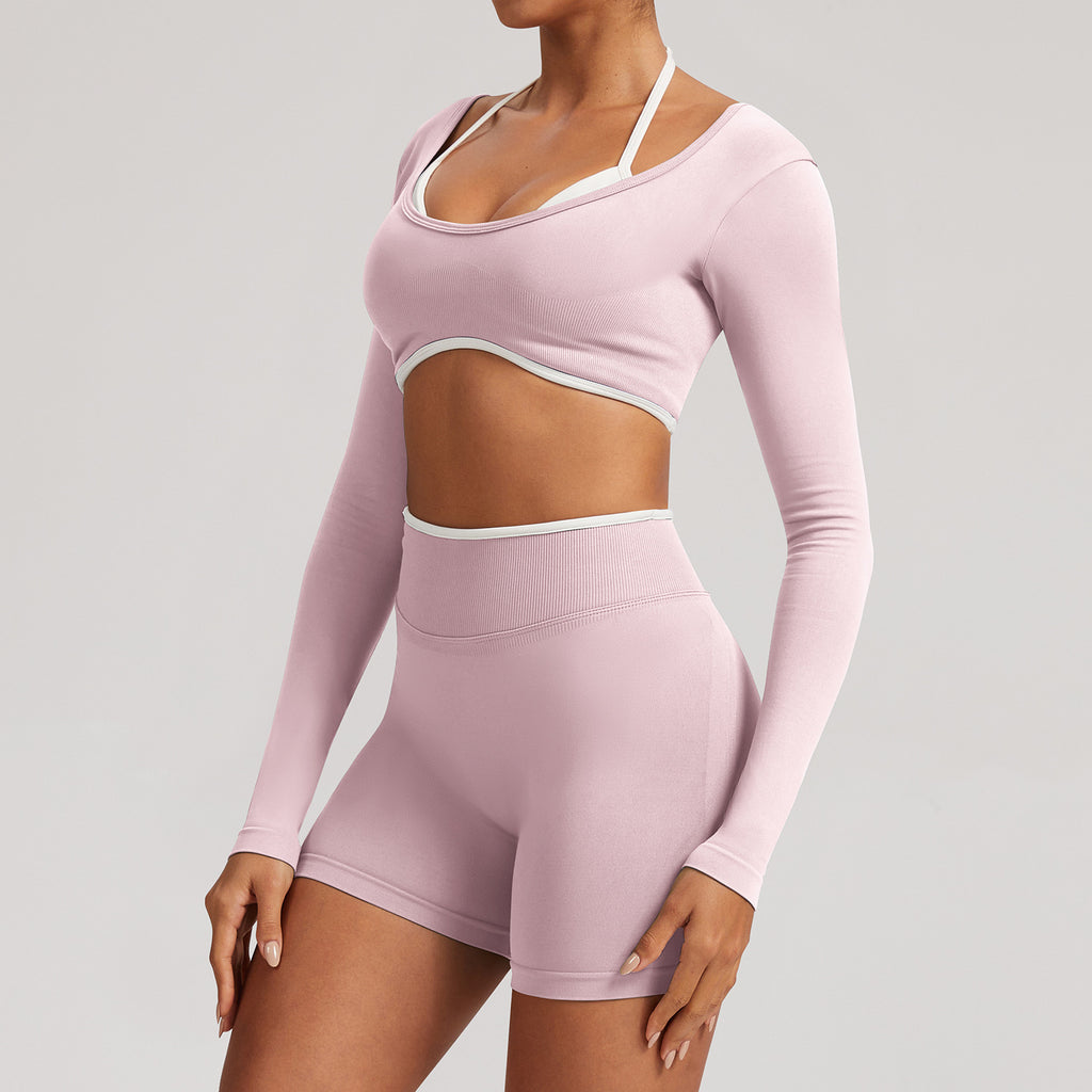 Pro-Ribbed Seamless 2-Piece Fitness Set