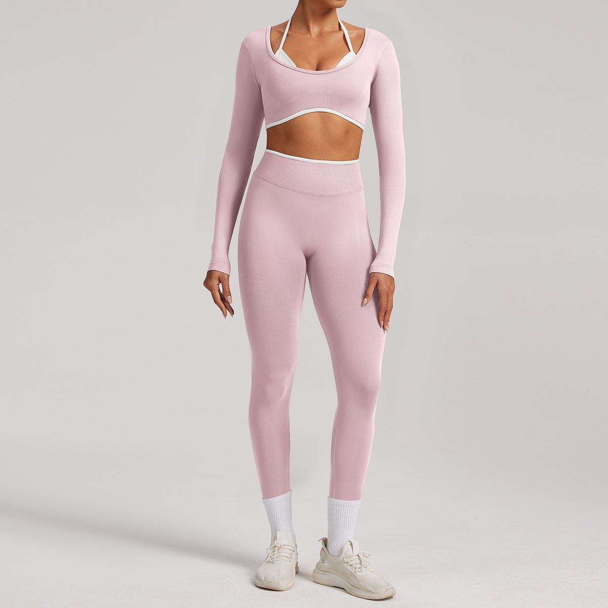 Pro-Ribbed Seamless 2-Piece Fitness Set