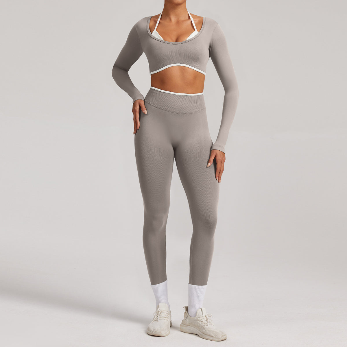 Pro-Ribbed Seamless 2-Piece Fitness Set