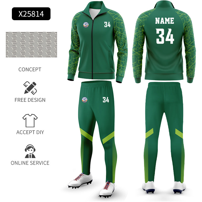 CRKE Pro Club Men's Soccer Tracksuit - Athletic Zip Kit