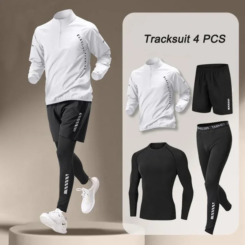 Pro-Dry Men's Half-Zip Tracksuit - Athletic Jogging Set
