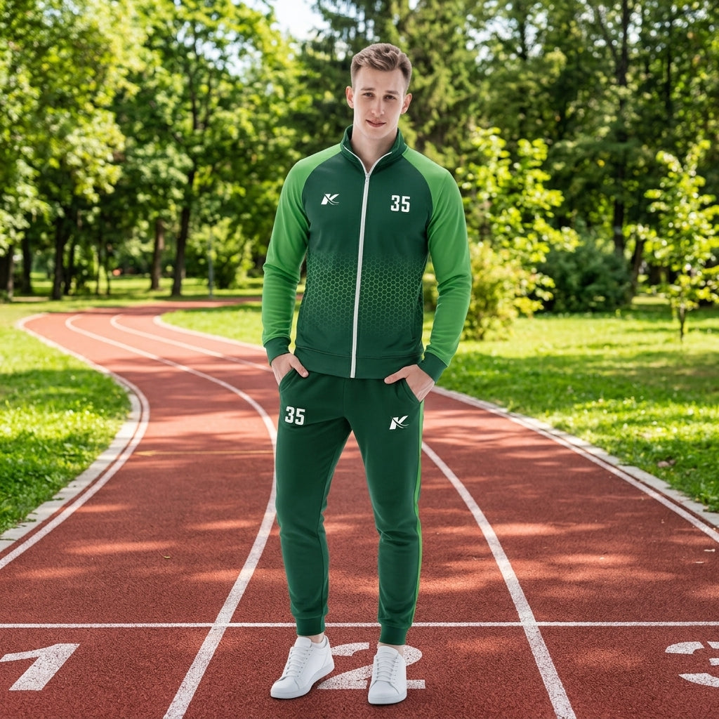 CRKE Pro Club Men's Soccer Tracksuit - Athletic Zip Kit