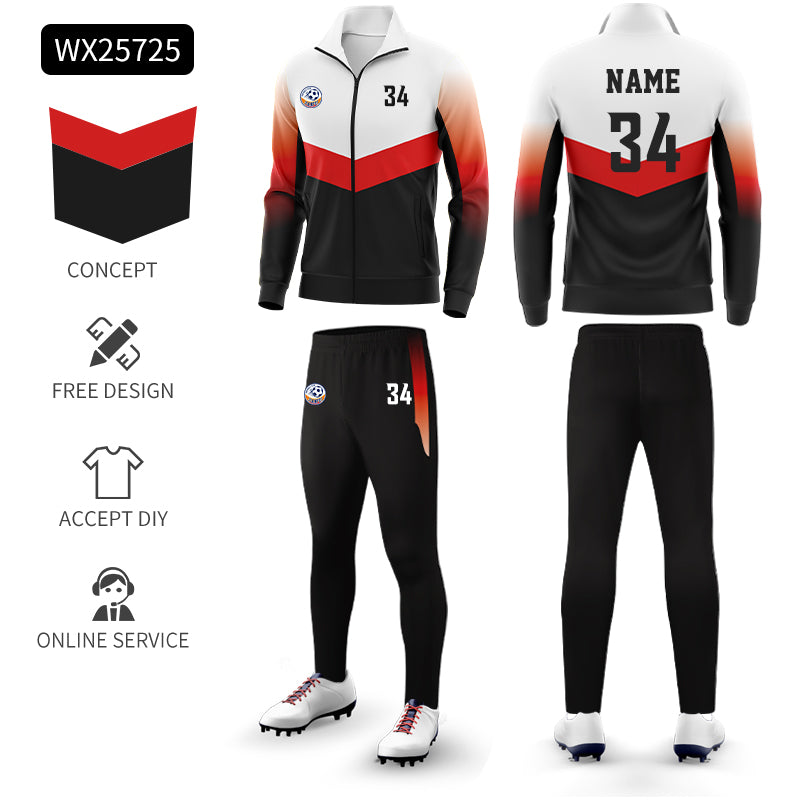 CRKE Pro Club Men's Soccer Tracksuit - Athletic Zip Kit
