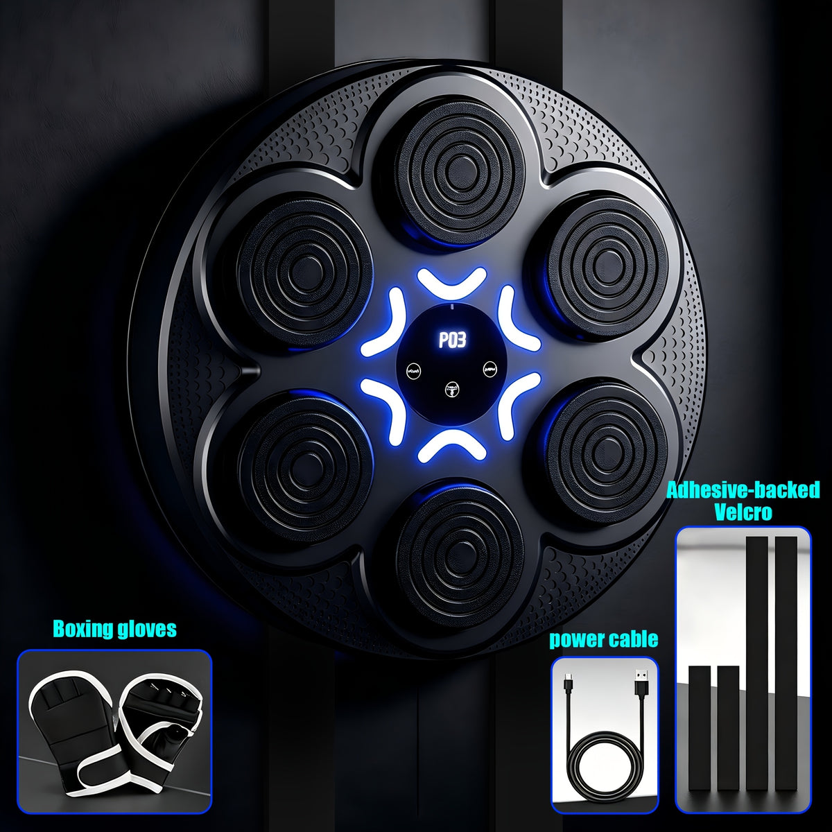 Smart Music Boxing Machine - Bluetooth Wall Mounted Target