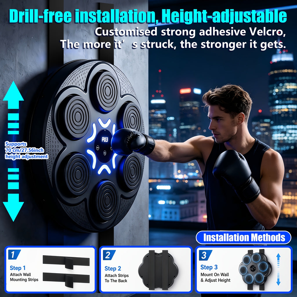Smart Music Boxing Machine - Bluetooth Wall Mounted Target