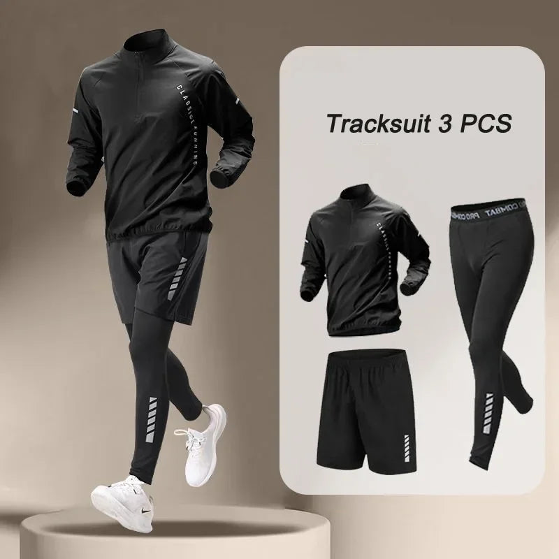Pro-Dry Men's Half-Zip Tracksuit - Athletic Jogging Set