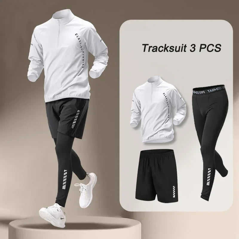 Pro-Dry Men's Half-Zip Tracksuit - Athletic Jogging Set