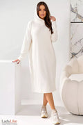White Woven Hoodie Dress: Style and Comfort Combined