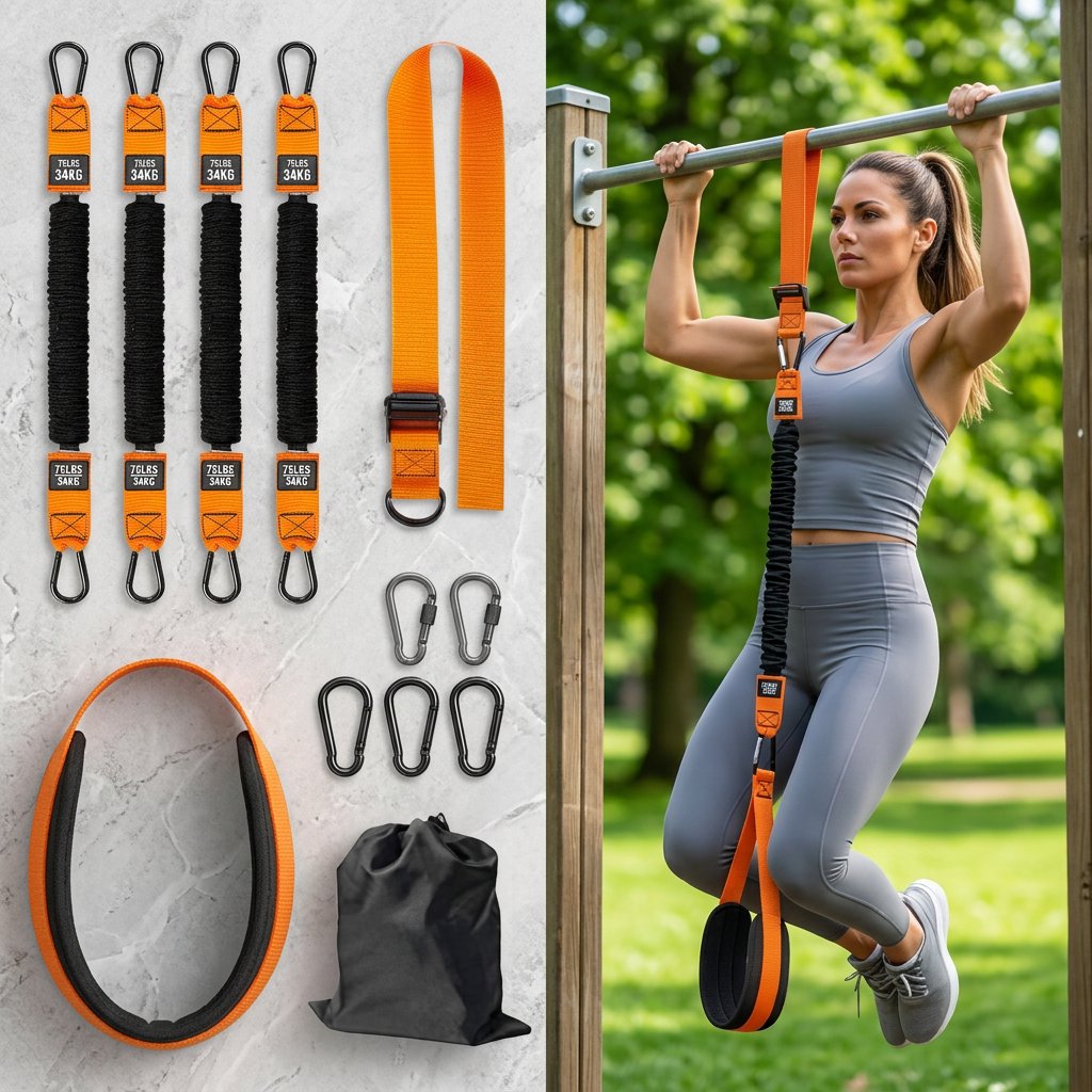 Pro Pull-Up Assistance Band System - Adjustable Bar Trainer