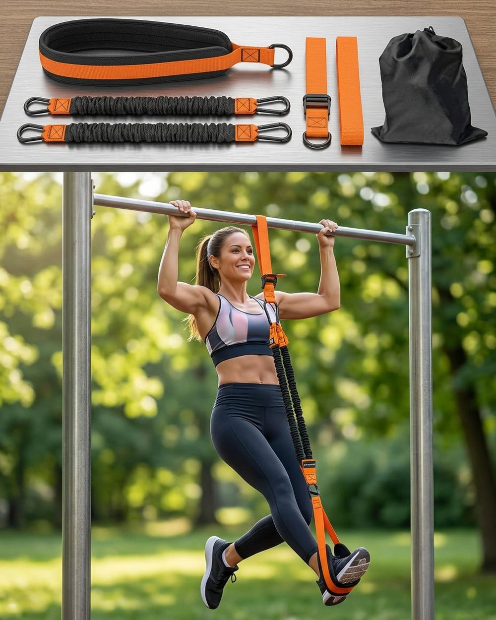 Pro Pull-Up Assistance Band System - Adjustable Bar Trainer