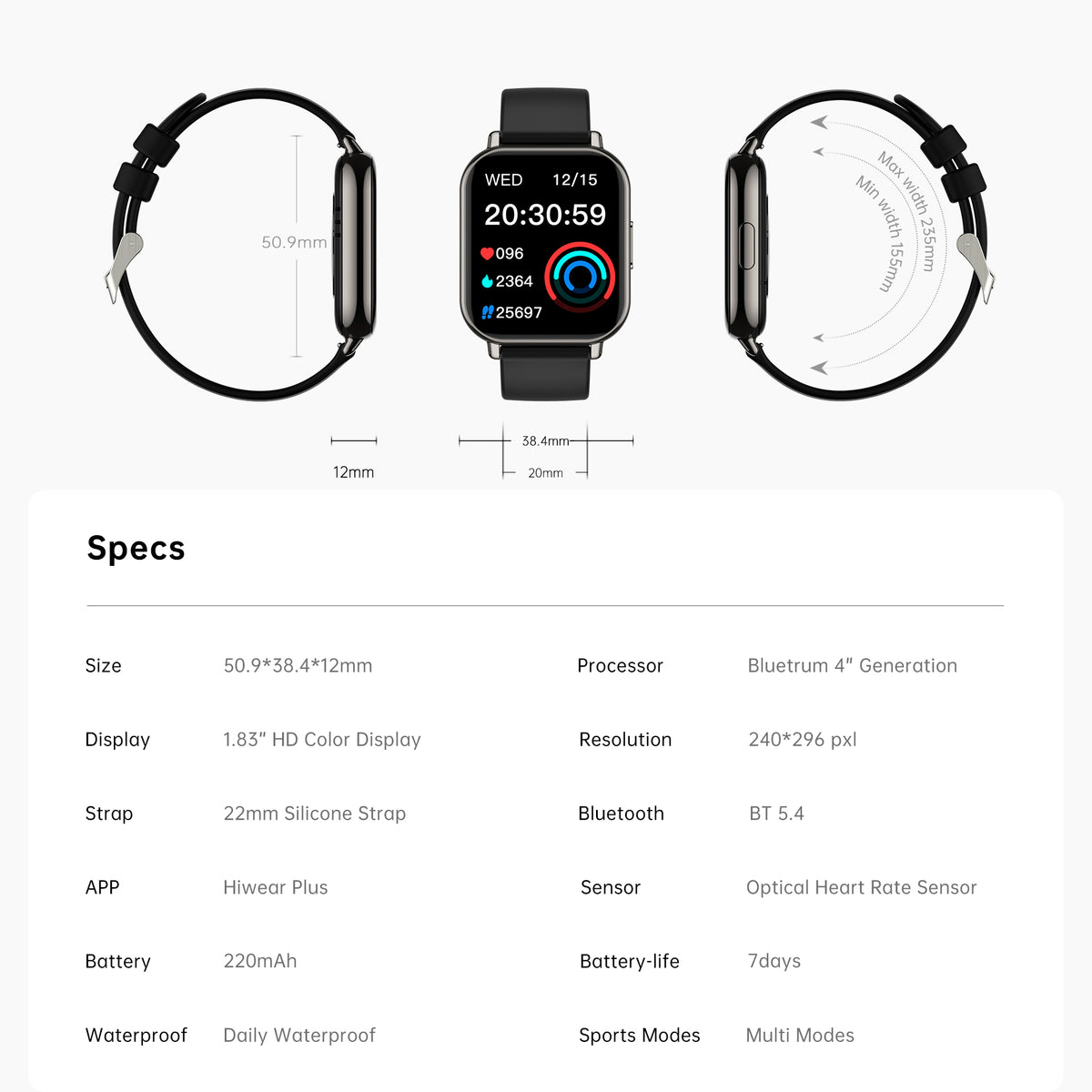 Pro-Connect Smart Sports Watch Hi22