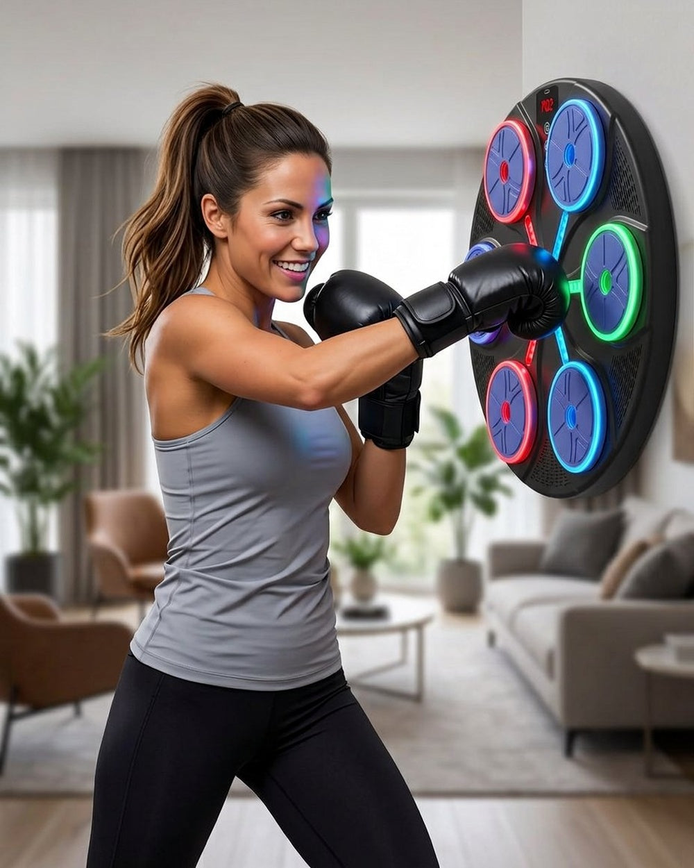 Smart Music Boxing Machine - Bluetooth Wall Mounted Target