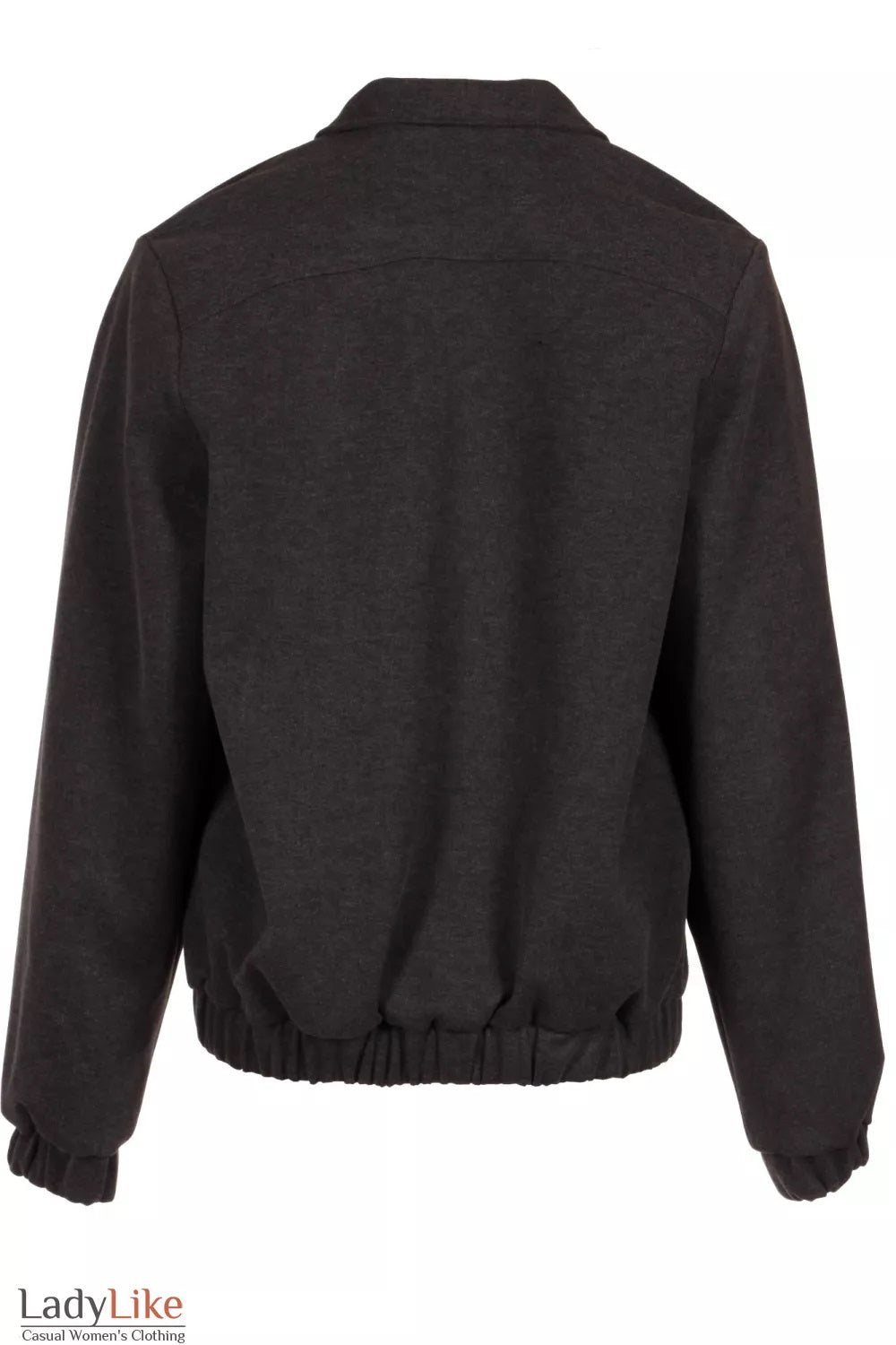LadyLike Grey Wool-Blend Bomber & Mini Skirt Set